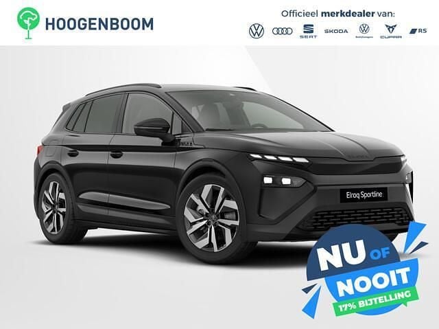 Zwart Nieuw 2025 Skoda Elroq SportLine SUV | € 47.285 - Afbeelding 1/4