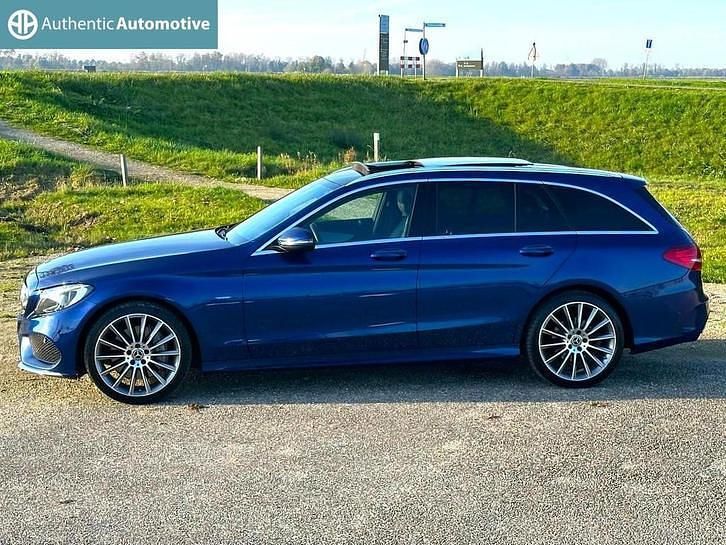 Occasion Mercedes C350e Premium Plus 211 PK (155 kW) 2017 Blauw, metallic lak Stationwagen