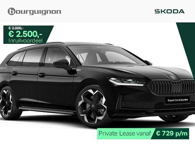 Nieuw Skoda Superb Business Line 204 PK (150 kW) 2025 Zwart Stationwagen