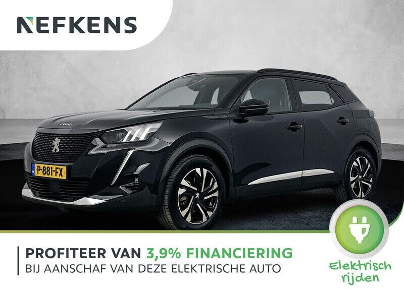 Zwart Gebruikt 2022 Peugeot e-2008 GTi SUV | € 22.600 (Eerlijke prijs) - Afbeelding 1/4