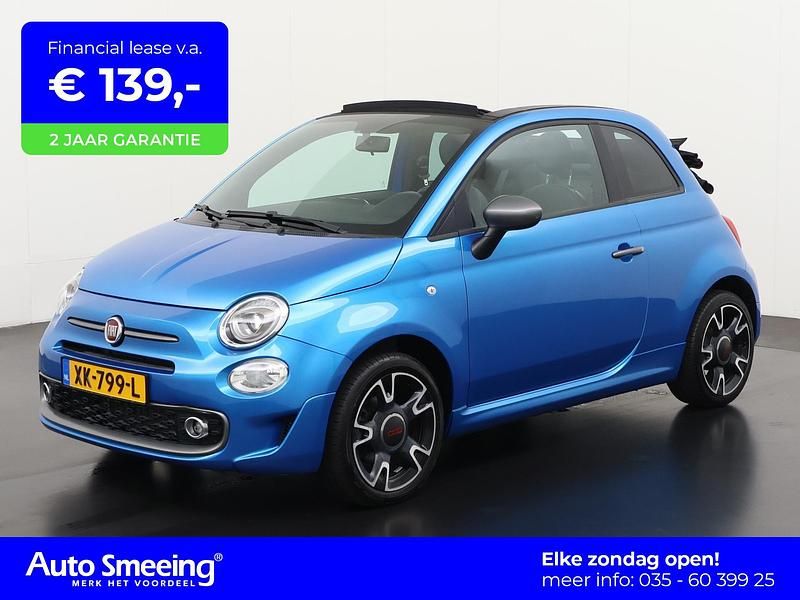 Blauw Gebruikt 2017 Fiat 500C Lounge Cabriolet | € 10.895 (Eerlijke prijs) - Afbeelding 1/4