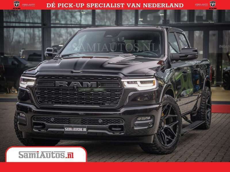 Zwart Nieuw 2024 Dodge Ram Limited Pickup | € 93.950 (Eerlijke prijs) - Afbeelding 1/4