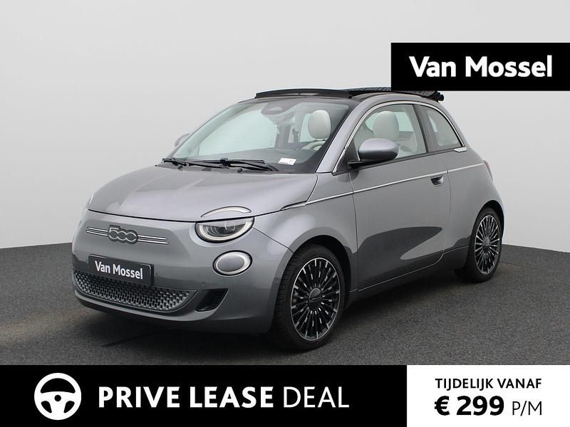Grijs Gebruikt 2023 Fiat 500e La Prima Cabriolet | € 25.900 (Eerlijke prijs) - Afbeelding 1/4