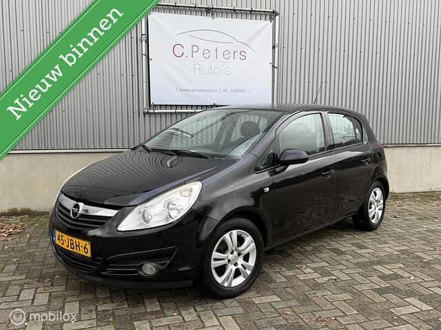 Zwart (metallic) Gebruikt 2009 Opel Corsa Business Hatchback | € 2.950 (Super prijs) - Afbeelding 1/4