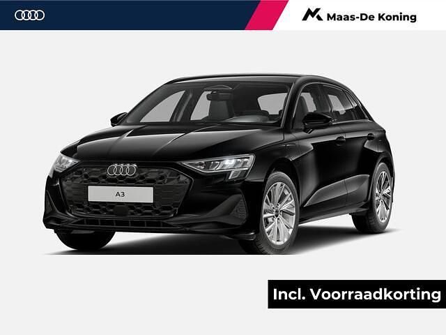 Zwart Nieuw 2025 Audi A3 Sportback Proline Hatchback | € 41.375 (Super prijs) - Afbeelding 1/4