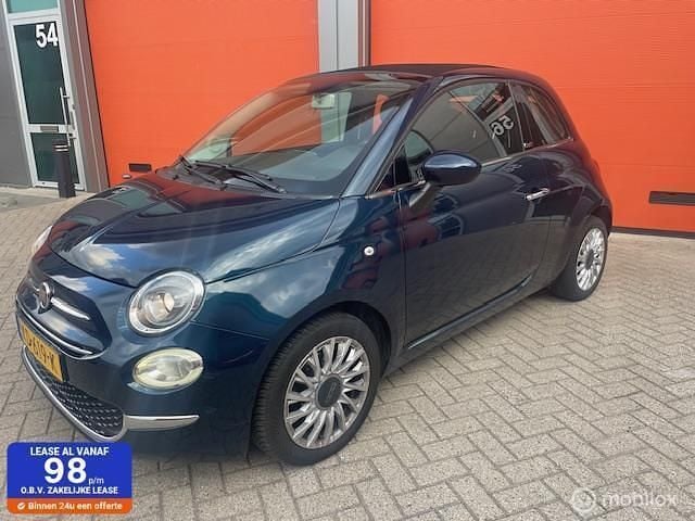 Blauw Gebruikt 2016 Fiat 500 Lounge Cabriolet | € 5.950 (Super prijs) - Afbeelding 1/4