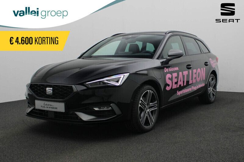 Zwart Nieuw 2024 Seat Leon ST FR Stationwagen | € 38.990 (Eerlijke prijs) - Afbeelding 1/4
