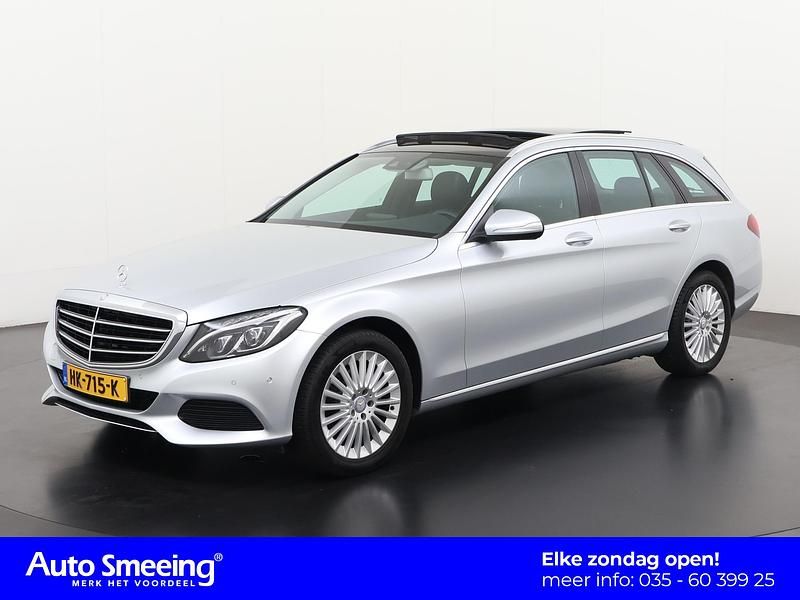 Grijs Gebruikt 2015 Mercedes C180 Prestige Stationwagen | € 18.690 (Eerlijke prijs) - Afbeelding 1/4