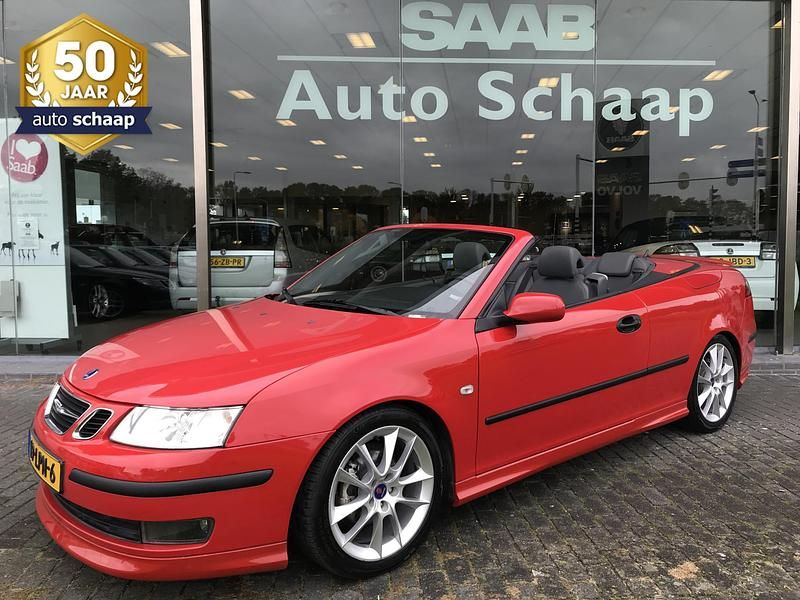 Rood Gebruikt 2007 Saab 9-3 Cabriolet Aero Cabriolet | € 13.500 (Eerlijke prijs) - Afbeelding 1/4