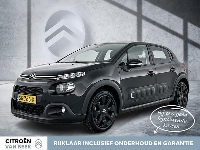 Zwart Gebruikt 2018 Citroën C3 PureTech Hatchback | € 14.890 (Eerlijke prijs) - Afbeelding 1/4