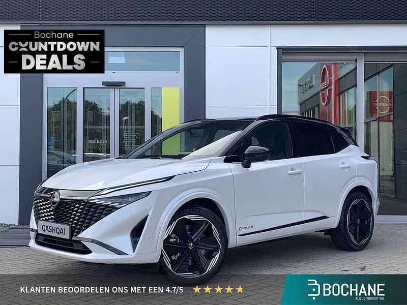 Two tone pearl white & black roof (licht wit) Nieuw 2025 Nissan Qashqai 360º SUV | € 44.950 (Super prijs) - Afbeelding 1/4