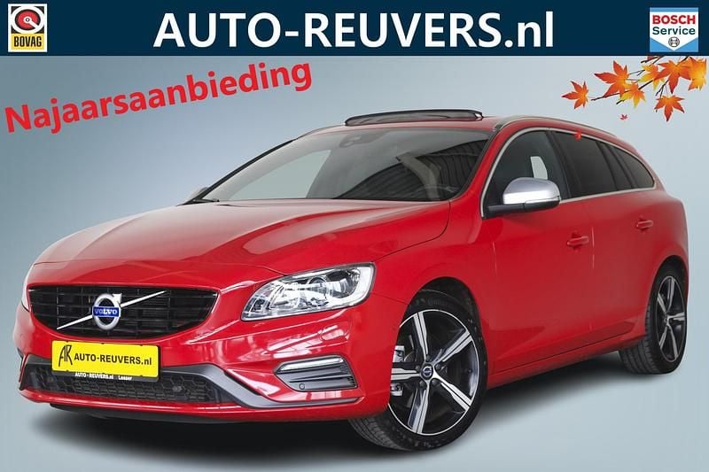 Rood Gebruikt 2018 Volvo V60 R-Design Stationwagen | € 19.900 (Super prijs) - Afbeelding 1/4