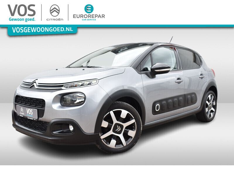Grijs Gebruikt 2019 Citroën C3 PureTech Hatchback | € 13.390 - Afbeelding 1/4