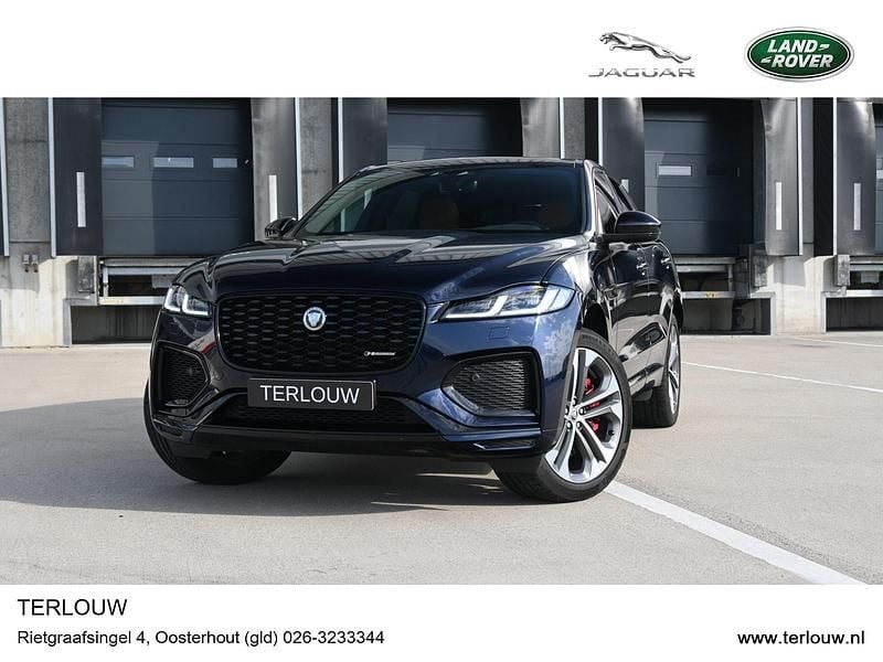 Occasion Jaguar F-Pace R-Dynamic 301 PK (221 kW) 2023 Portofino blue (donker blauw metallic)bruin SUV