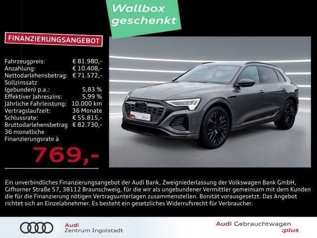 Grijs Gebruikt 2023 Audi Q8 e-tron S-Line SUV | € 74.629 (Duur) - Afbeelding 1/4