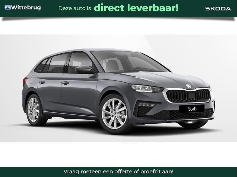Grijs, metallic lak Nieuw 2024 Skoda Scala Selection Hatchback | € 28.950 (Eerlijke prijs) - Afbeelding 1/4
