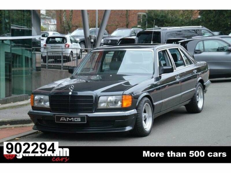 Zwartschwarz Gebruikt 1985 Mercedes 500 Sedan | € 99.900 - Afbeelding 1/4