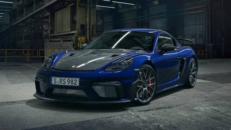 Gentiaanblauw metallic Gebruikt 2022 Porsche 718 Cayman GT4 | € 199.900 - Afbeelding 1/4