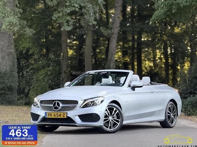 Grijs Gebruikt 2017 Mercedes C200 AMG Cabriolet | € 27.900 (Eerlijke prijs) - Afbeelding 1/4