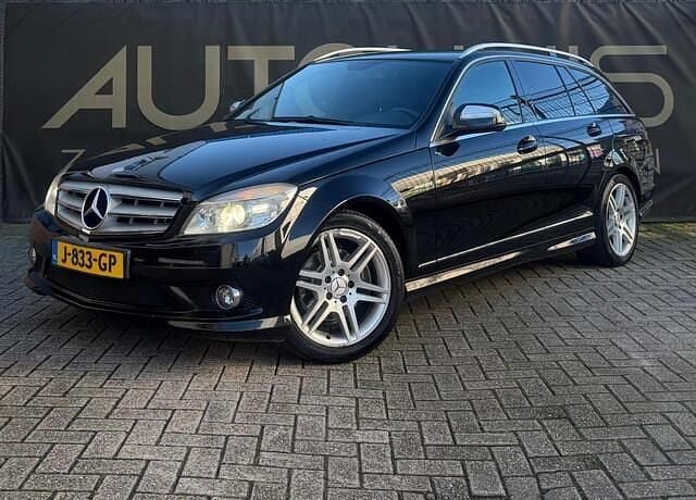Zwart (metallic) Gebruikt 2008 Mercedes C200 Avantgarde Stationwagen | € 5.750 (Eerlijke prijs) - Afbeelding 1/4