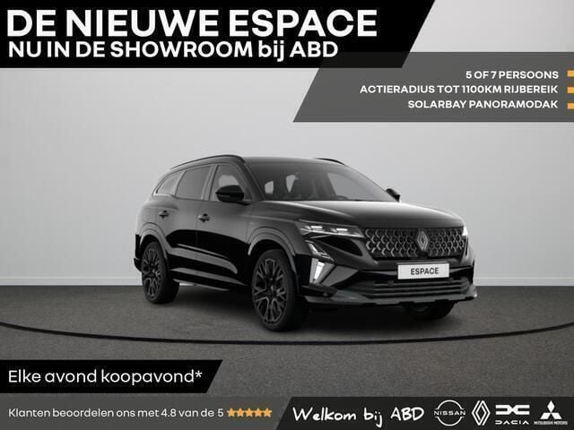Noir étoilé (zwart mica) Nieuw 2025 Renault Espace Techno MPV | € 46.865 (Eerlijke prijs) - Afbeelding 1/4