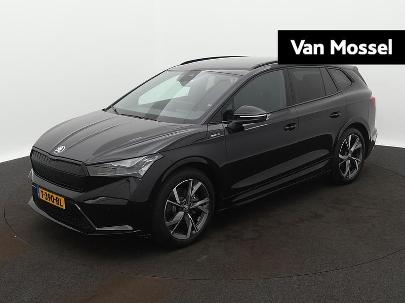Zwart Gebruikt 2023 Skoda Enyaq iV SportLine SUV | € 36.900 (Duur) - Afbeelding 1/4
