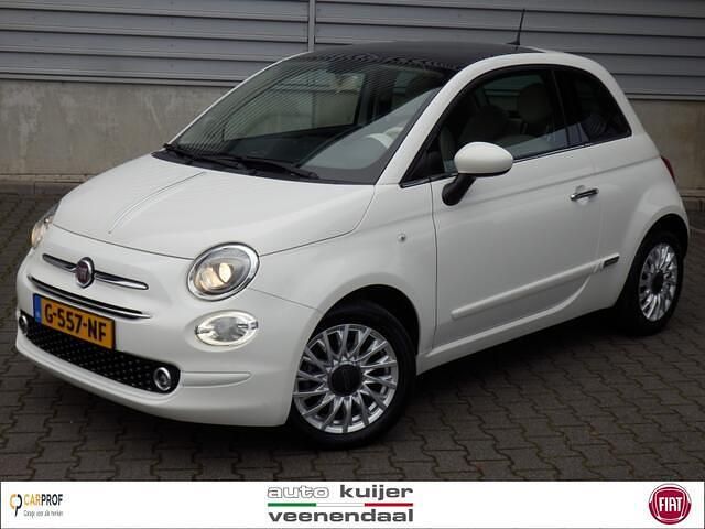 Wit Occasion 2019 Fiat 500 Lounge Cabriolet | € 9.450 (Goede deal) - Afbeelding 1/4