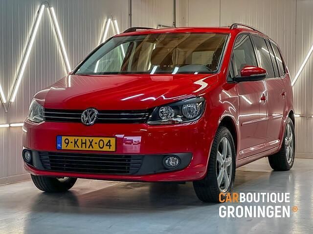 Rood Gebruikt 2013 VW Touran Highline MPV | € 6.990 (Super prijs) - Afbeelding 1/4
