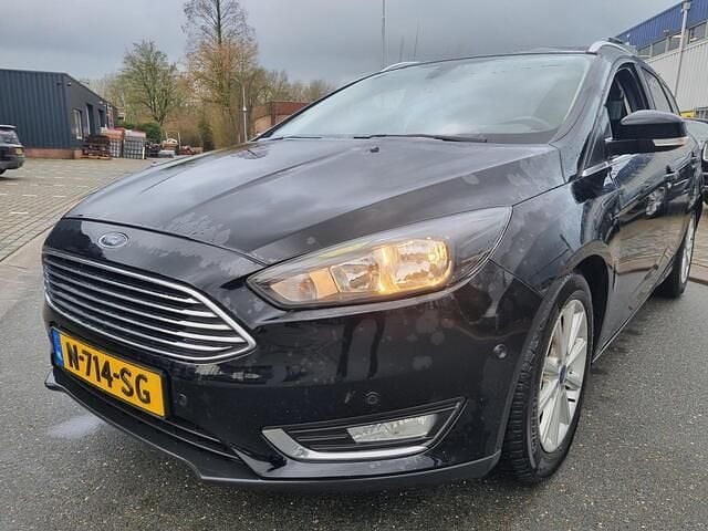Occasion Ford Focus Titanium 125 PK (91 kW) 2018 Zwart (metallic) Stationwagen
