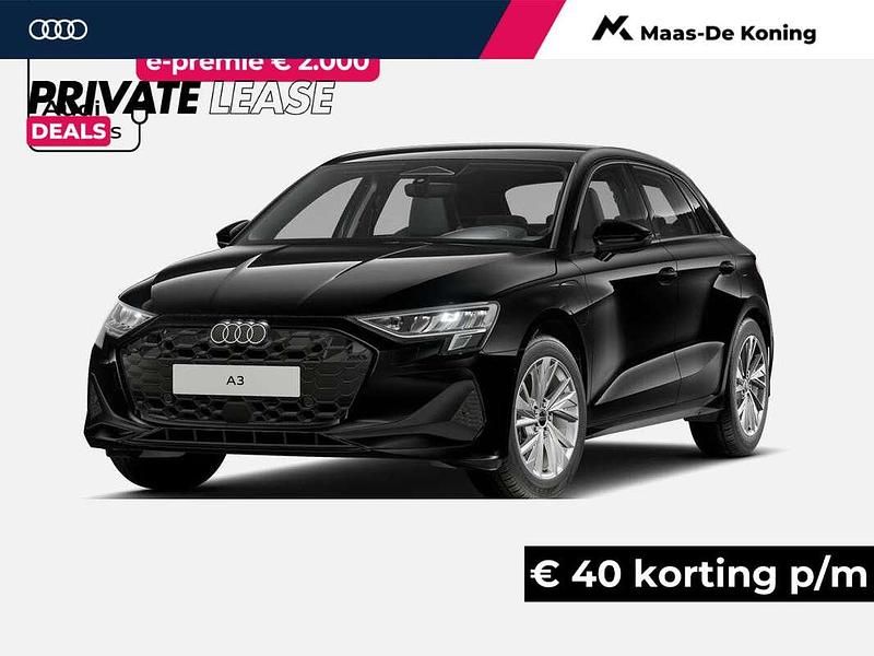 Zwart Nieuw 2025 Audi A3 Sportback e-tron Proline Sedan | € 39.480 (Super prijs) - Afbeelding 1/4