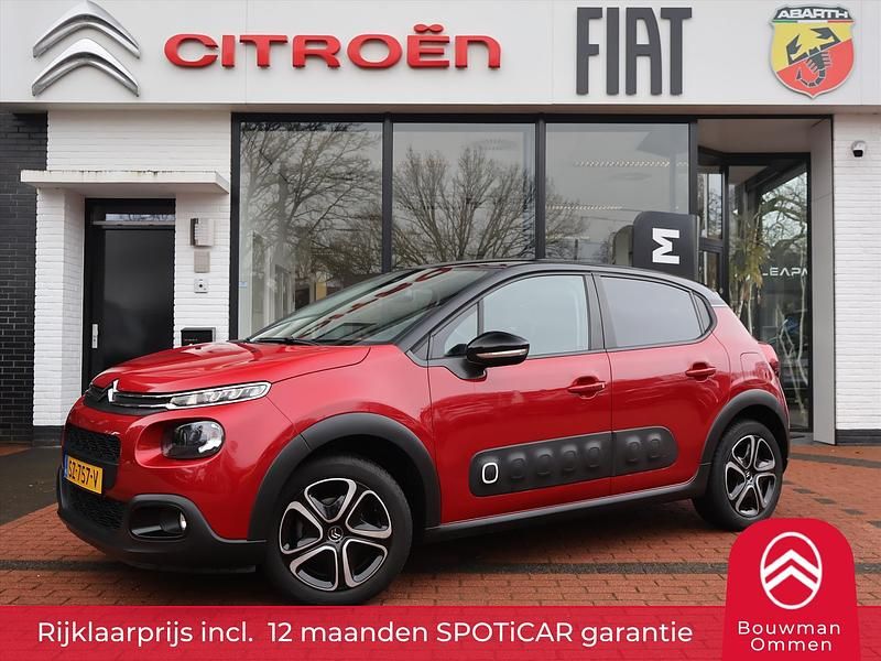 Rood Occasion 2018 Citroën C3 Feel Hatchback | € 8.950 (Eerlijke prijs) - Afbeelding 1/4