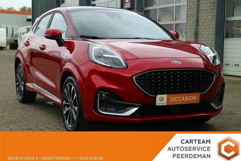 Rood Gebruikt 2021 Ford Puma Gen-E ST-Line SUV | € 24.590 (Eerlijke prijs) - Afbeelding 1/4
