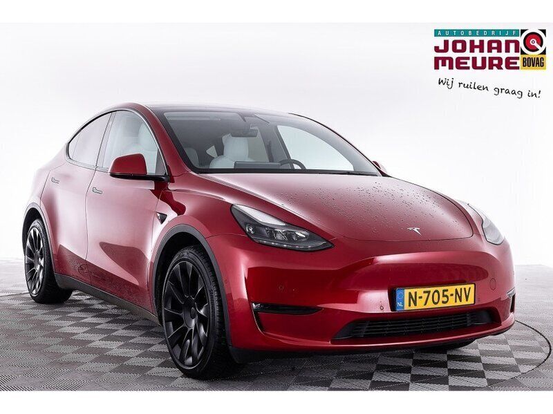 Rood Gebruikt 2021 Tesla Model Y Long Range SUV | € 36.900 (Eerlijke prijs) - Afbeelding 1/4