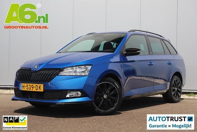 Race blue metallic (blauw metallic) Gebruikt 2020 Skoda Fabia Monte Carlo Stationwagen | € 8.900 (Goede deal) - Afbeelding 1/4