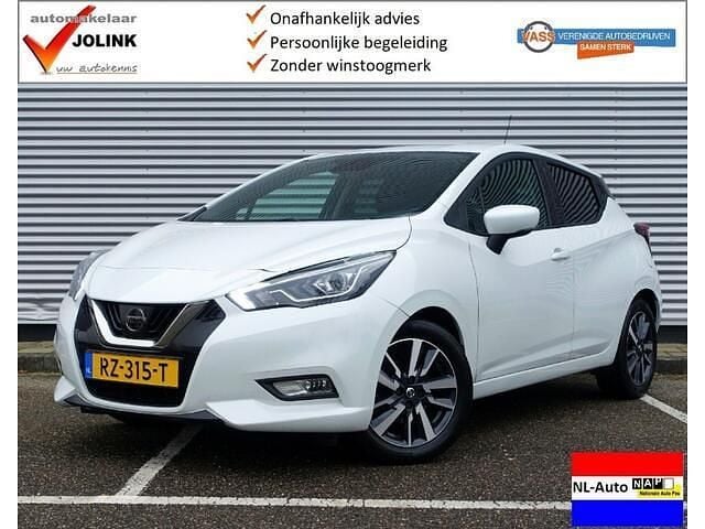 Wit (metallic) Gebruikt 2018 Nissan Micra N-Connecta Hatchback | € 10.950 (Eerlijke prijs) - Afbeelding 1/4