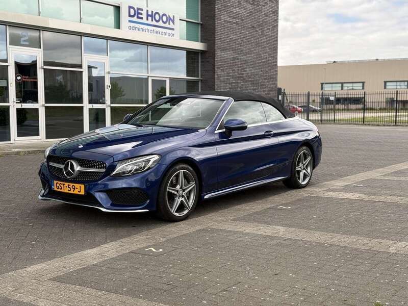 Blauw Gebruikt 2016 Mercedes C300 AMG line Cabriolet | € 31.000 (Super prijs) - Afbeelding 1/4