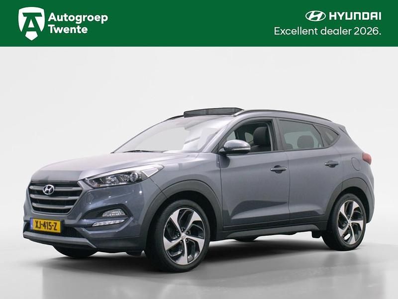 Pepper grey (grijs metallic) Occasion 2018 Hyundai Tucson SUV | € 21.450 (Iets duurder) - Afbeelding 1/4