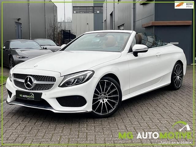 Wit Gebruikt 2017 Mercedes C250 Prestige Cabriolet | € 27.950 (Eerlijke prijs) - Afbeelding 1/4