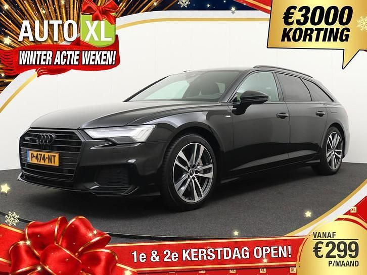 Zwart Gebruikt 2022 Audi A6 S-Line Stationwagen | € 29.940 (Super prijs) - Afbeelding 1/4