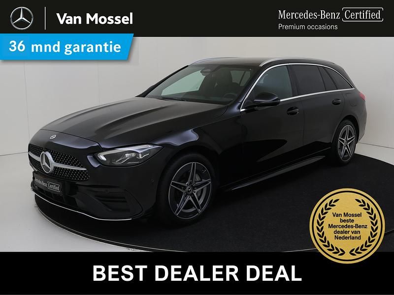 Zwart Occasion 2023 Mercedes C300 AMG line Stationwagen | € 38.945 (Super prijs) - Afbeelding 1/4