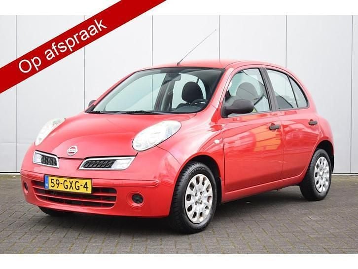 Rood Occasion 2008 Nissan Micra Hatchback | € 2.999 (Goede deal) - Afbeelding 1/4