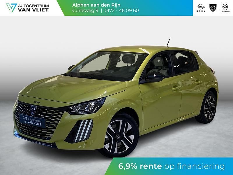 Geel Gebruikt 2024 Peugeot e-208 Style Hatchback | € 22.789 (Eerlijke prijs) - Afbeelding 1/4