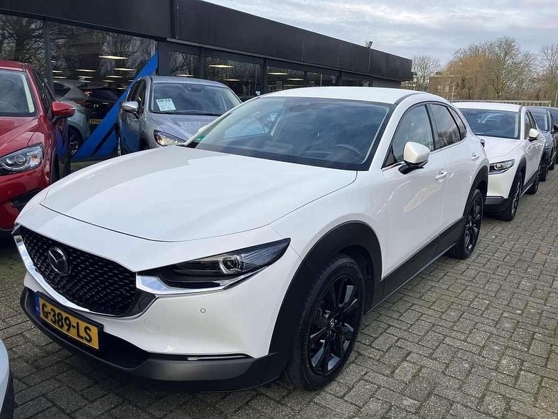 Snowflake white pearl (licht wit) Occasion 2019 Mazda CX-30 Luxury SUV | € 22.950 (Eerlijke prijs) - Afbeelding 1/3