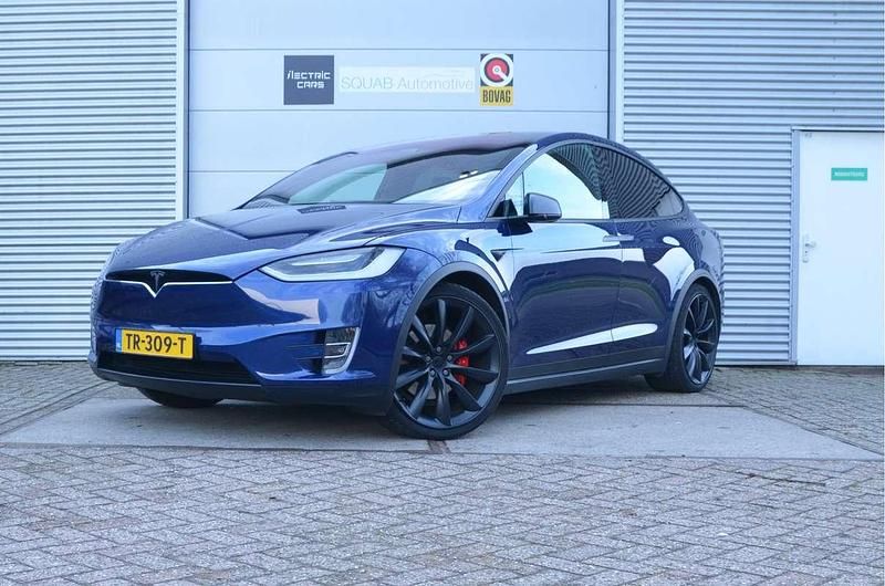 Blauw Occasion 2018 Tesla Model X Performance SUV | € 49.999 - Afbeelding 1/4