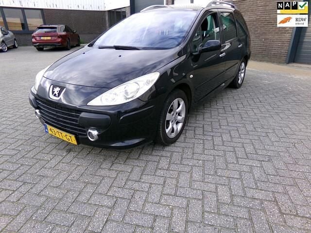 Zwart Gebruikt 2007 Peugeot 307 Stationwagen | € 600 (Super prijs) - Afbeelding 1/4