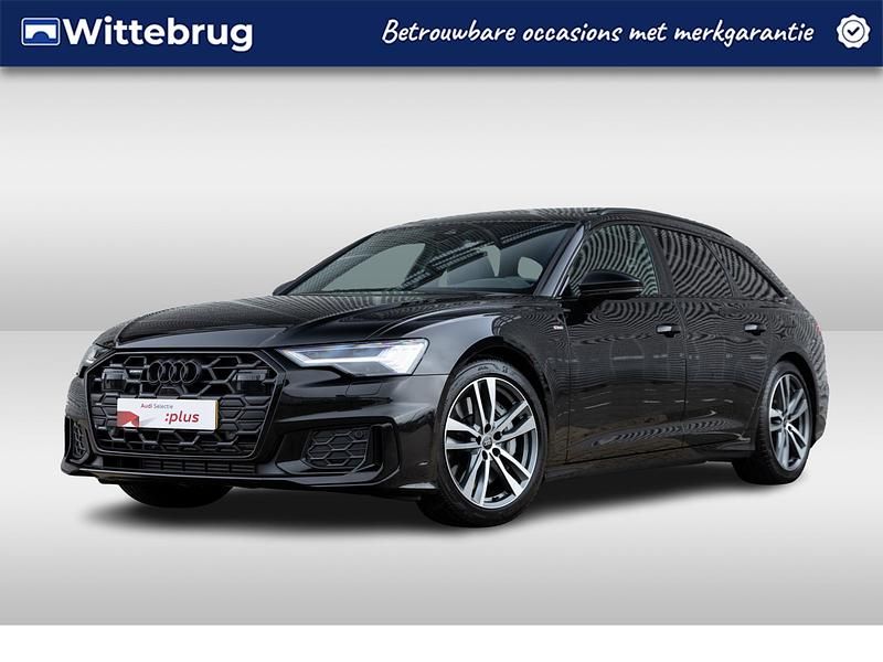 Zwart Nieuw 2025 Audi A6 S-Line Stationwagen | € 61.950 (Super prijs) - Afbeelding 1/4