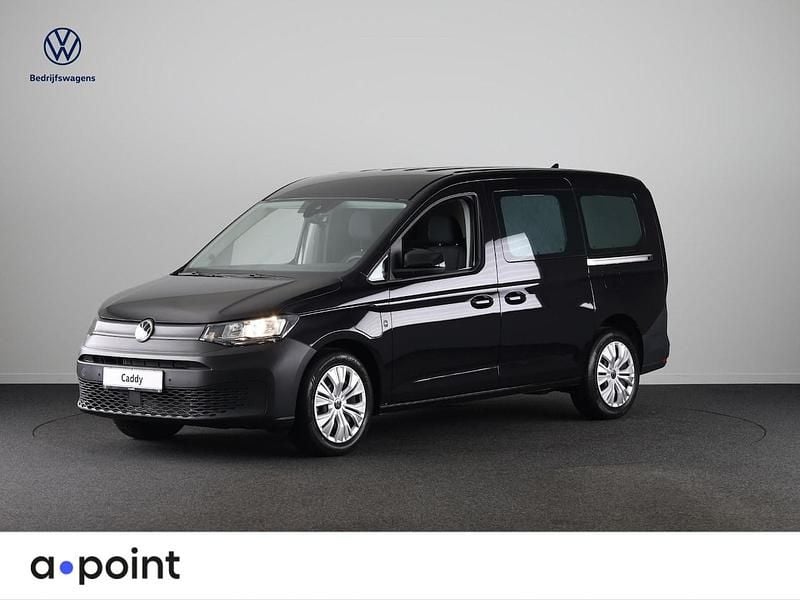 Zwart Nieuw 2025 VW Caddy Maxi MPV | € 36.479 - Afbeelding 1/4