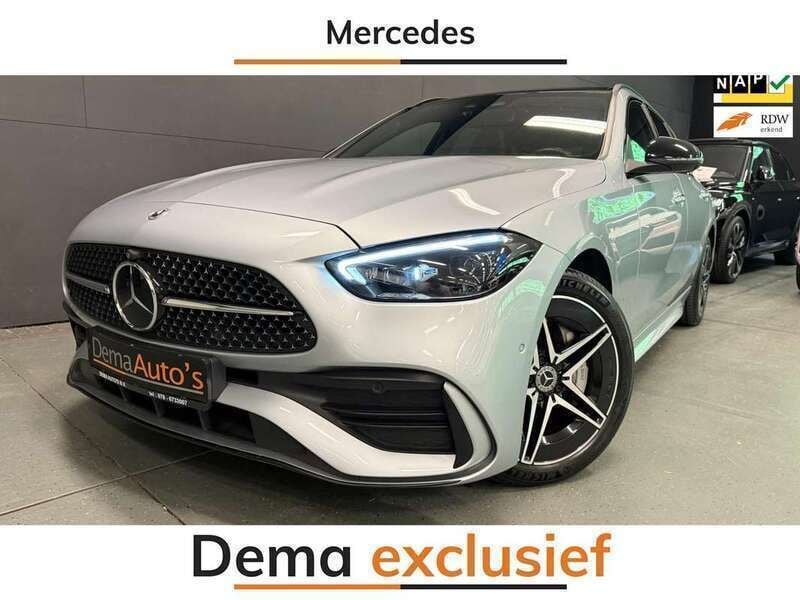 Zilver Gebruikt 2022 Mercedes C300e AMG line Stationwagen | € 42.950 (Iets duurder) - Afbeelding 1/4