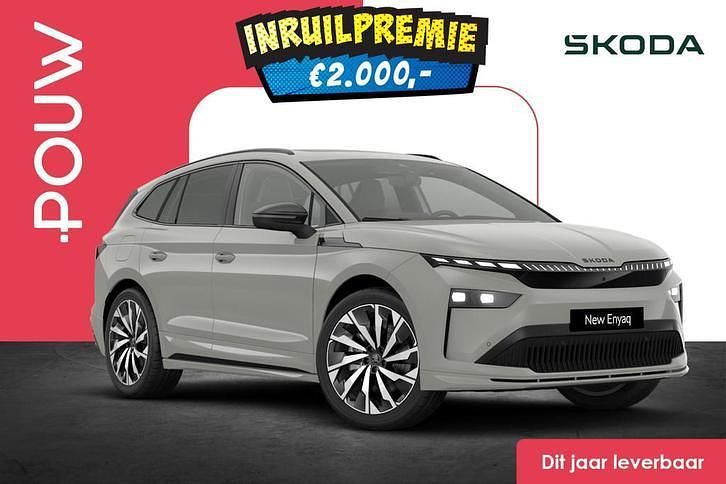 Grijs Nieuw 2025 Skoda Enyaq iV Business Line SUV | € 59.950 (Duur) - Afbeelding 1/4