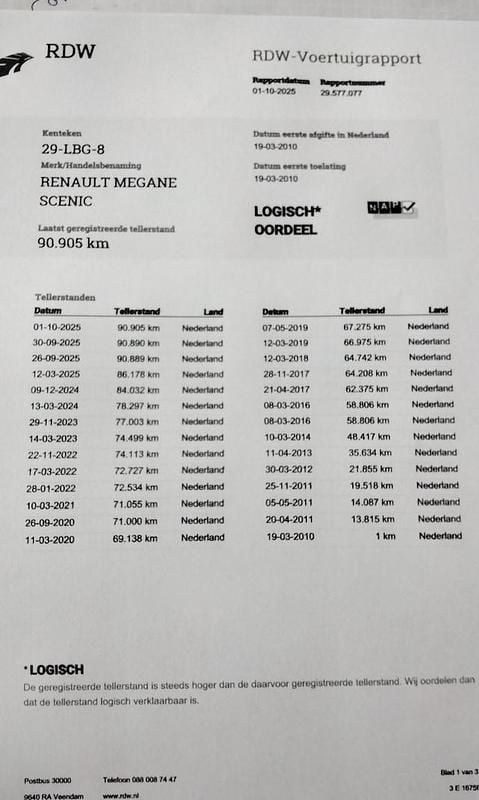 Occasion Renault Scénic III Dynamique 2010 Grijs (metallic) MPV